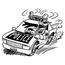 Dibujo para colorear: Coche de Policía (Transporte) #198542 - Dibujos para Colorear e Imprimir Gratis