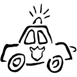 Dibujo para colorear: Coche de Policía (Transporte) #198543 - Dibujos para Colorear e Imprimir Gratis