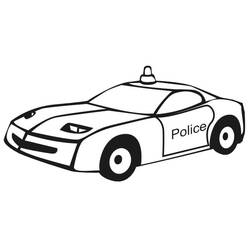 Dibujo para colorear: Coche de Policía (Transporte) #198547 - Dibujos para Colorear e Imprimir Gratis