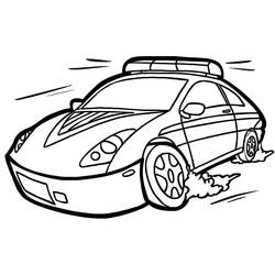 Dibujo para colorear: Coche de Policía (Transporte) #198555 - Dibujos para Colorear e Imprimir Gratis