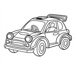 Dibujo para colorear: Coche de Rally (Transporte) #217342 - Dibujos para Colorear e Imprimir Gratis