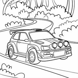 Dibujo para colorear: Coche de Rally (Transporte) #217343 - Dibujos para Colorear e Imprimir Gratis