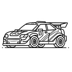Dibujo para colorear: Coche de Rally (Transporte) #217358 - Dibujos para Colorear e Imprimir Gratis