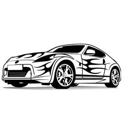 Dibujo para colorear: Coche Deportivo / Tuning (Transporte) #146911 - Dibujos para Colorear e Imprimir Gratis