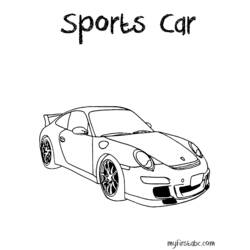 Dibujo Coche Deportivo / Tuning (Transporte) #146982 para imprimir y colorear
