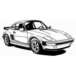 Dibujo Coche Deportivo / Tuning (Transporte) #147007 para imprimir y colorear