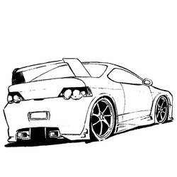 Dibujo para colorear: Coche Deportivo / Tuning (Transporte) #147011 - Dibujos para Colorear e Imprimir Gratis