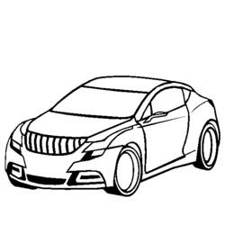 Dibujo Coche Deportivo / Tuning (Transporte) #147089 para imprimir y colorear