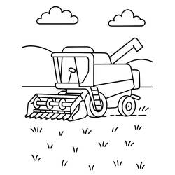 Dibujo Cosechadora Combinada (Transporte) #221894 para imprimir y colorear