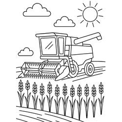 Cosechadora Combinada - Dibujos para colorear gratis