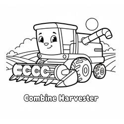 Dibujo Cosechadora Combinada (Transporte) #221909 para imprimir y colorear