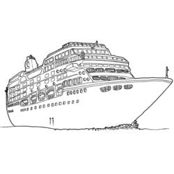 Dibujos para colorear: Cruise ship / Paquebot - Dibujos para colorear