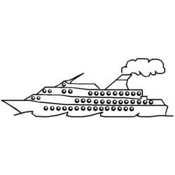 Dibujo para colorear: Cruise ship / Paquebot (Transporte) #140688 - Dibujos para colorear