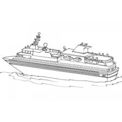 Dibujo para colorear: Cruise ship / Paquebot (Transporte) #140702 - Dibujos para colorear