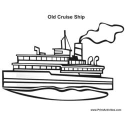 Dibujo para colorear: Cruise ship / Paquebot (Transporte) #140801 - Dibujos para colorear