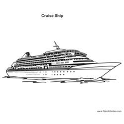 Dibujo para colorear: Cruise ship / Paquebot (Transporte) #140808 - Dibujos para colorear