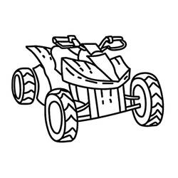 Dibujo para colorear: Cuatriciclo (Transporte) #179377 - Dibujos para Colorear e Imprimir Gratis