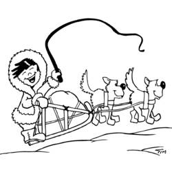 Dibujo para colorear: Dog Sled (Transporte) #142626 - Dibujos para colorear