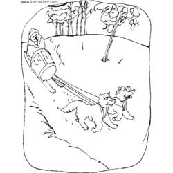 Dibujo para colorear: Dog Sled (Transporte) #142628 - Dibujos para colorear