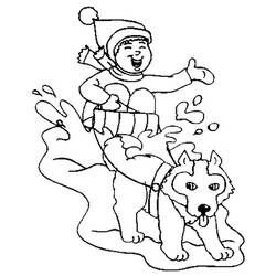 Dibujo para colorear: Dog Sled (Transporte) #142877 - Dibujos para colorear