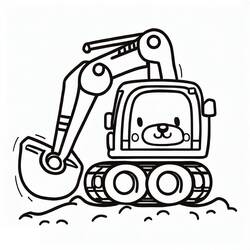 Dibujo Excavadora (Transporte) #187890 para imprimir y colorear