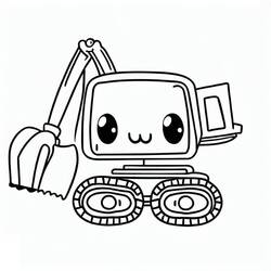 Dibujo Excavadora (Transporte) #187892 para imprimir y colorear