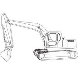 Dibujo Excavadora (Transporte) #187900 para imprimir y colorear