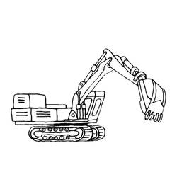 Dibujo Excavadora (Transporte) #187901 para imprimir y colorear