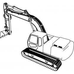 Dibujo Excavadora (Transporte) #187907 para imprimir y colorear