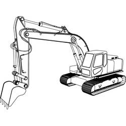 Dibujo Excavadora (Transporte) #187908 para imprimir y colorear