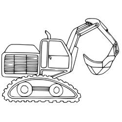 Dibujo Excavadora (Transporte) #187910 para imprimir y colorear