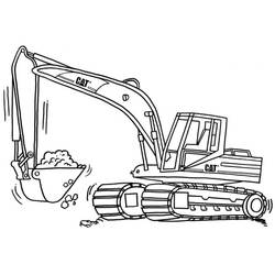 Dibujo Excavadora (Transporte) #187911 para imprimir y colorear