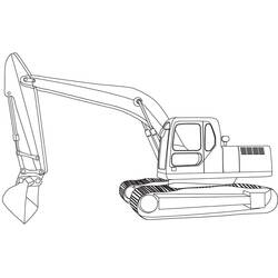 Dibujo Excavadora (Transporte) #187914 para imprimir y colorear