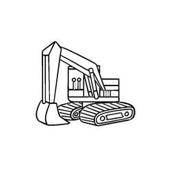 Dibujo Excavadora (Transporte) #187917 para imprimir y colorear