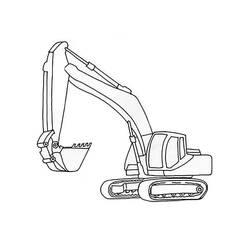 Dibujo Excavadora (Transporte) #187918 para imprimir y colorear