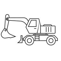Dibujo Excavadora (Transporte) #187921 para imprimir y colorear
