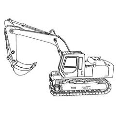 Dibujo Excavadora (Transporte) #187922 para imprimir y colorear
