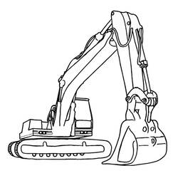 Dibujo Excavadora (Transporte) #187926 para imprimir y colorear