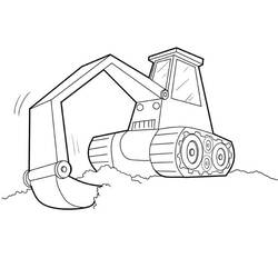 Dibujo Excavadora (Transporte) #187931 para imprimir y colorear