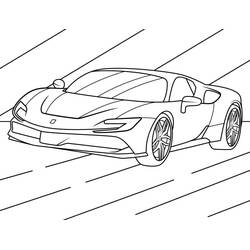Dibujo para colorear: Ferrari (Transporte) #186868 - Dibujos para Colorear e Imprimir Gratis