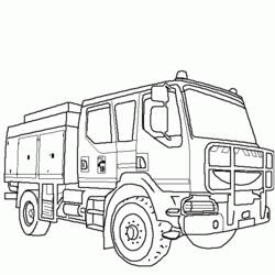 Dibujo para colorear: Firetruck (Transporte) #135787 - Dibujos para colorear