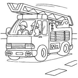 Dibujo para colorear: Firetruck (Transporte) #135791 - Dibujos para colorear