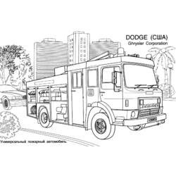 Dibujo para colorear: Firetruck (Transporte) #135793 - Dibujos para colorear