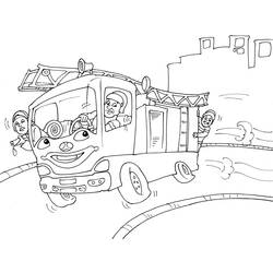 Dibujo para colorear: Firetruck (Transporte) #135794 - Dibujos para colorear