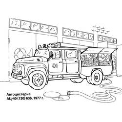 Dibujo para colorear: Firetruck (Transporte) #135795 - Dibujos para colorear