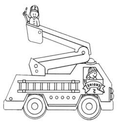 Dibujo para colorear: Firetruck (Transporte) #135796 - Dibujos para colorear