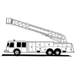 Dibujo para colorear: Firetruck (Transporte) #135799 - Dibujos para colorear