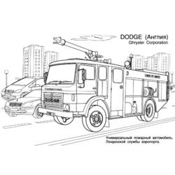 Dibujo para colorear: Firetruck (Transporte) #135800 - Dibujos para colorear
