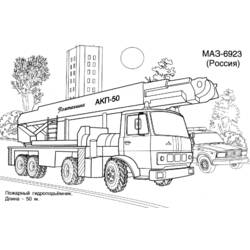 Dibujo para colorear: Firetruck (Transporte) #135809 - Dibujos para colorear