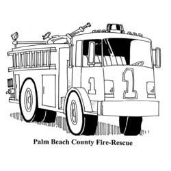 Dibujo para colorear: Firetruck (Transporte) #135818 - Dibujos para Colorear e Imprimir Gratis